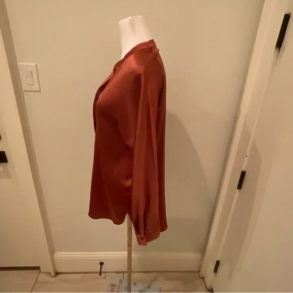Vince Terracotta Satin Top - Picture 3 of 6